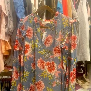 Loft - brand new floral polyester blouse